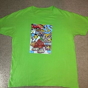 Vibrant Green Graphic T-Shirt
